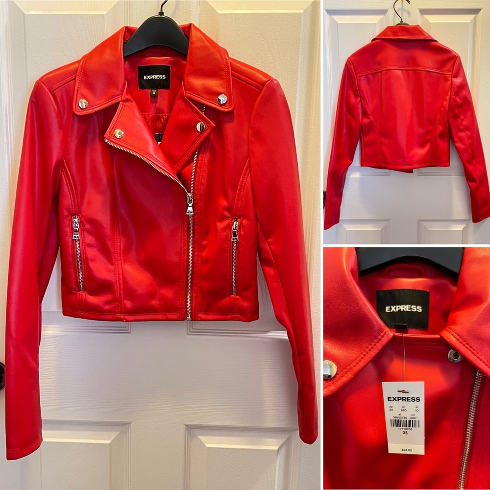 Faux Leather Moto Jacket